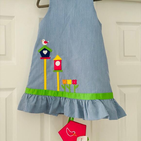 Florence Eiseman Birdhouse Appliqué Dress with Mini Purse Set Size 3T NWT - Picture 2 of 10